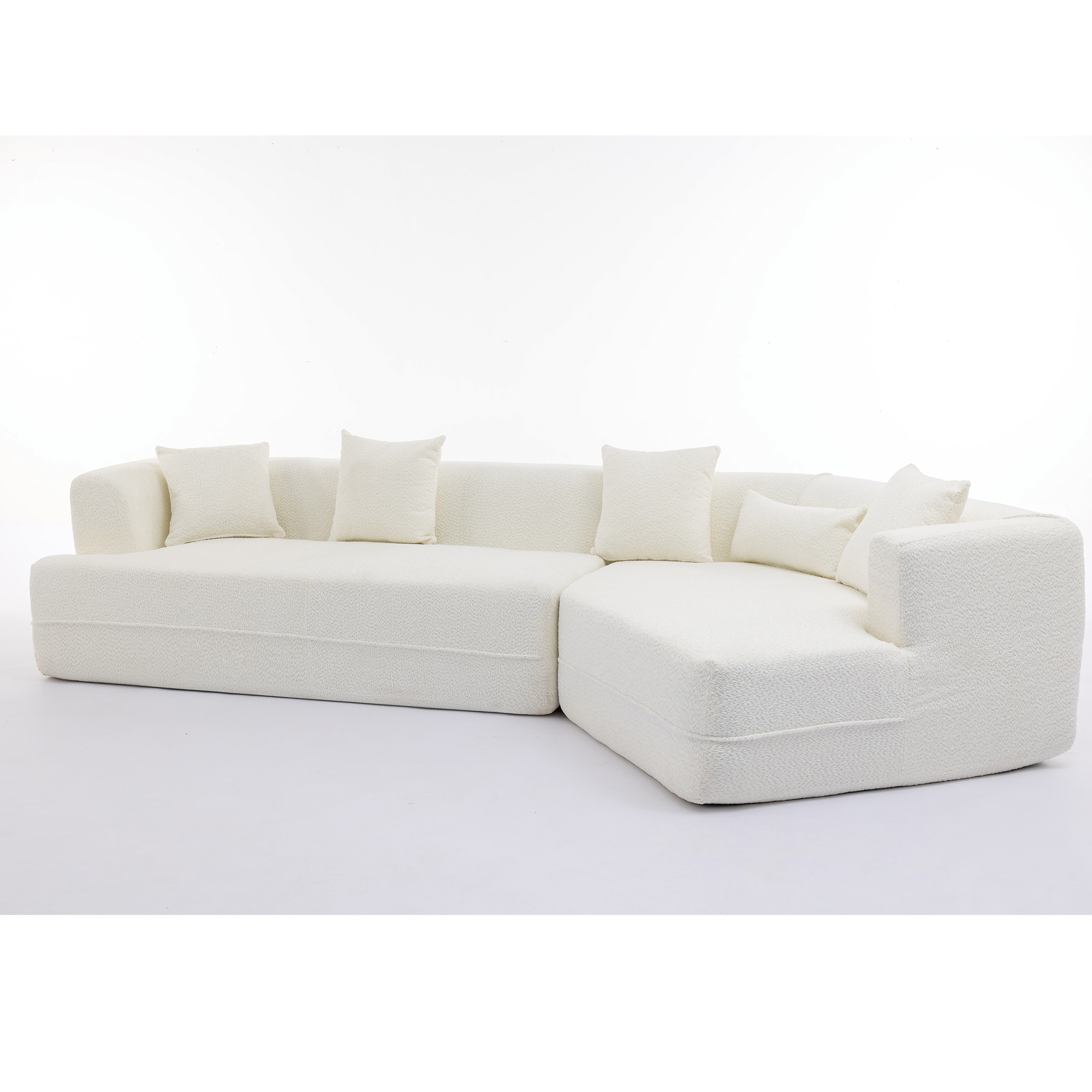 Modular Sofa , Modern Minimalist Style Sofa,  Upholstered ,  Free Combination, Round Fiber Fabric, Anti-Wrinkle Fabric,D