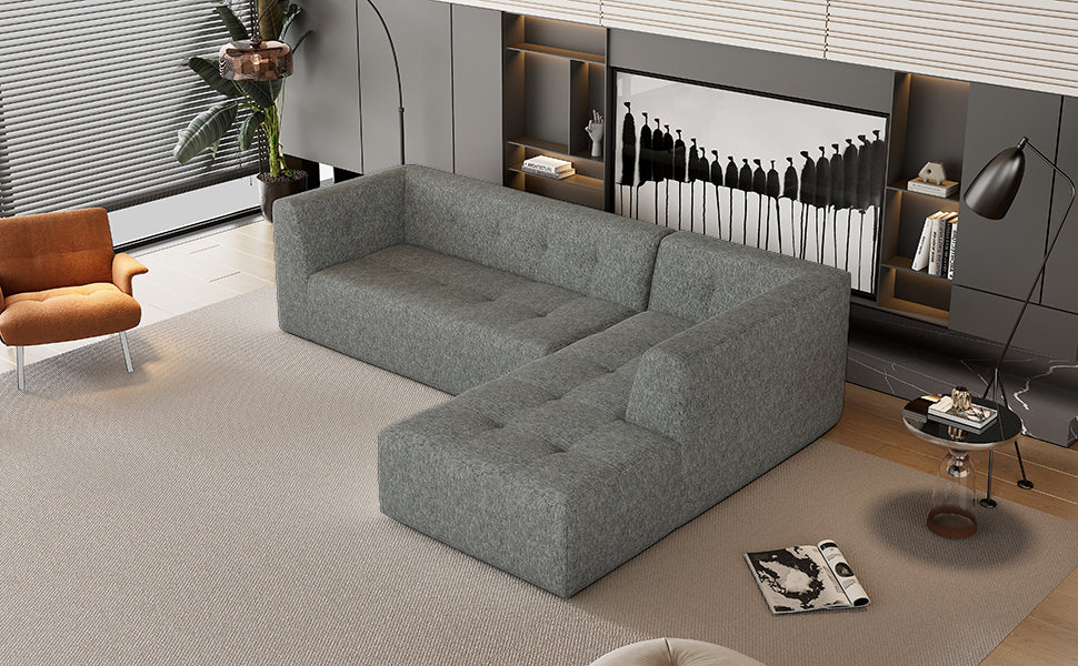 112.2*74" Modular Modular Combination Living Room Sofa Set, Modern Minimalist Sofa, Living Room Upholstered Sofa Bed, Be