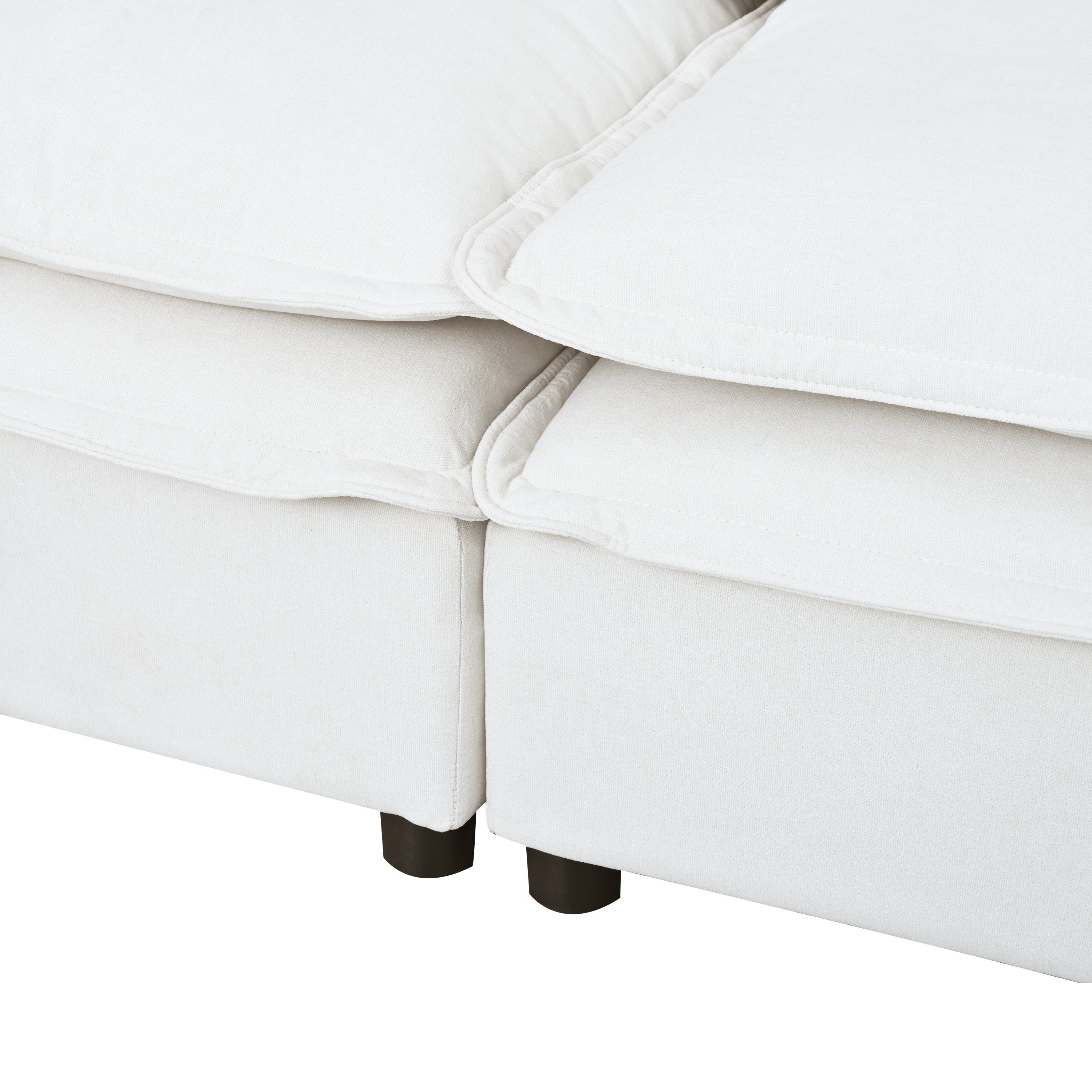 Double-Layer Cushion Modern Large U-Shaped Modular Sofa, Freely Combinable 6-Seater With Storage Function, Convertible T