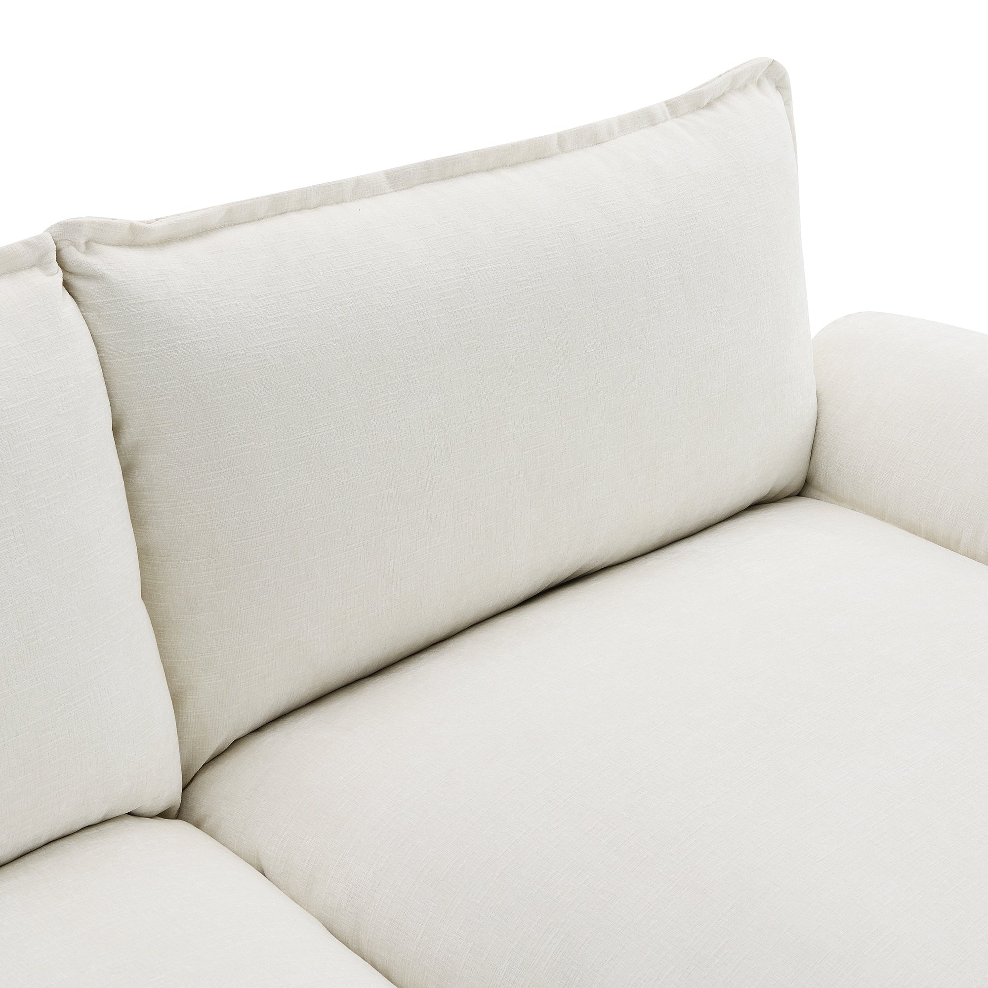 118*55" Modern L-Shaped Chenille Cloud Sofa With Double Seat Cushions,5-Seat Upholstered Indoor Furniture,Sleeper Sofa C