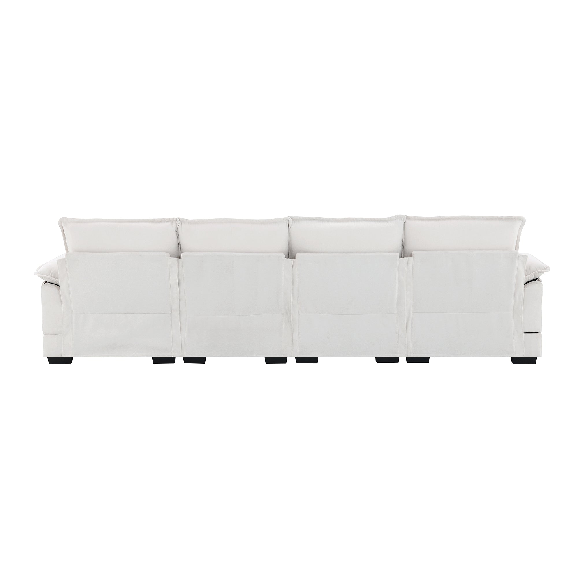 109.8*55.9" Modern U-Shaped Sectional Sofa With Waist Pillows,6-Seat Upholstered Symmetrical Sofa Furniture,Sleeper Sofa