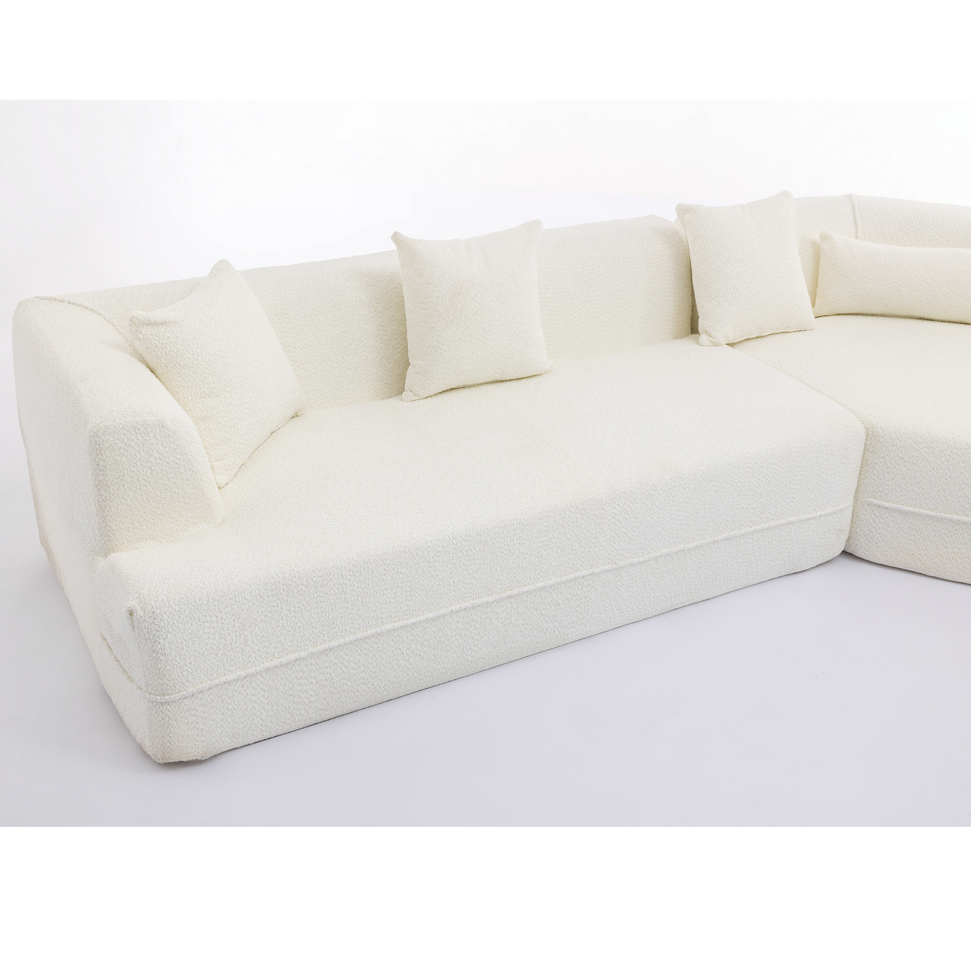 Modular Sofa , Modern Minimalist Style Sofa,  Upholstered ,  Free Combination, Round Fiber Fabric, Anti-Wrinkle Fabric,D