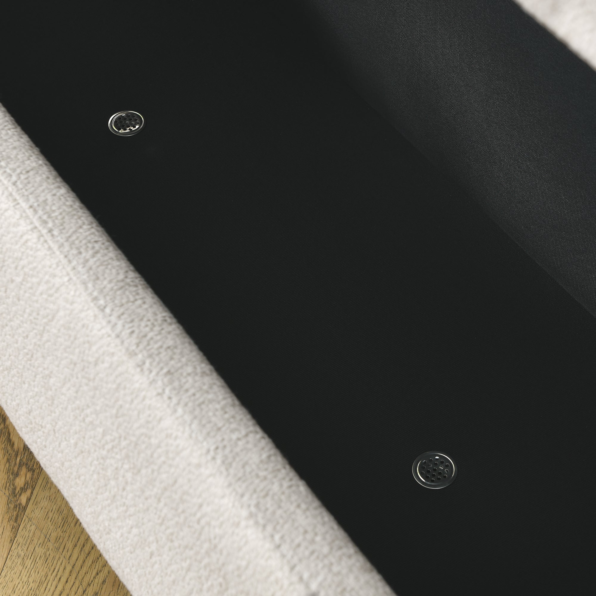 Linen Fabric Upholstered Bench With Large Storage Space