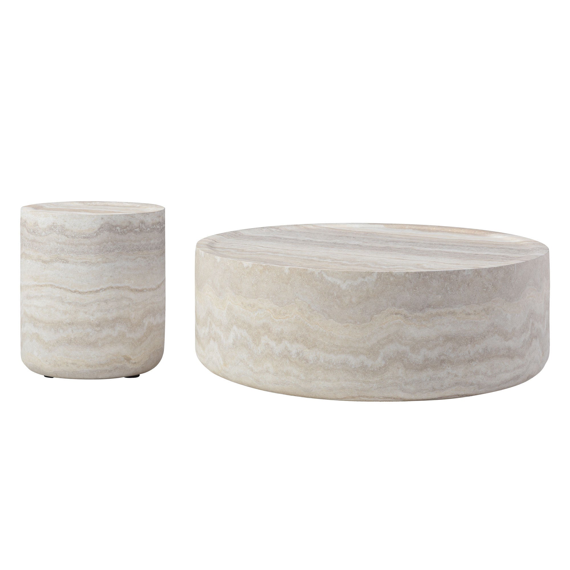 15.74 Inch Faux MARS Marble Pattern Coffee Tables for Living Room Round Tea Table for Living Room, No Need Assembly.