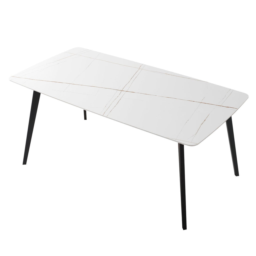 J3710 Porcelain Dining Table White 70"