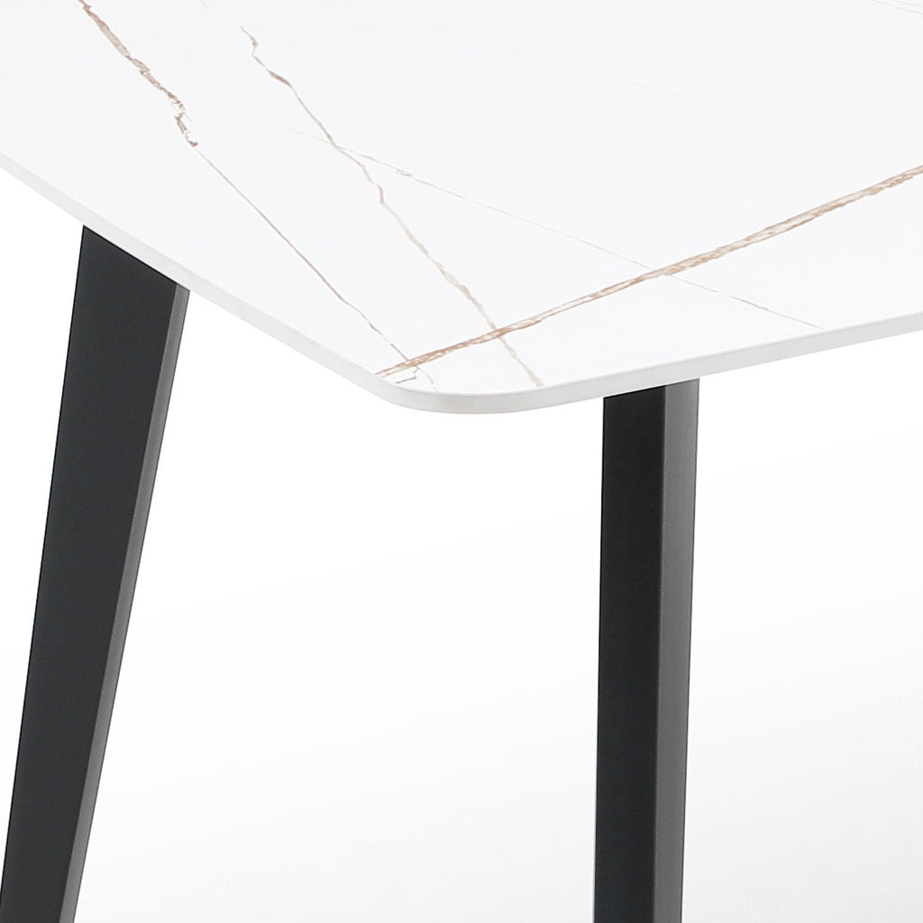 J3710 Porcelain Dining Table White 70"