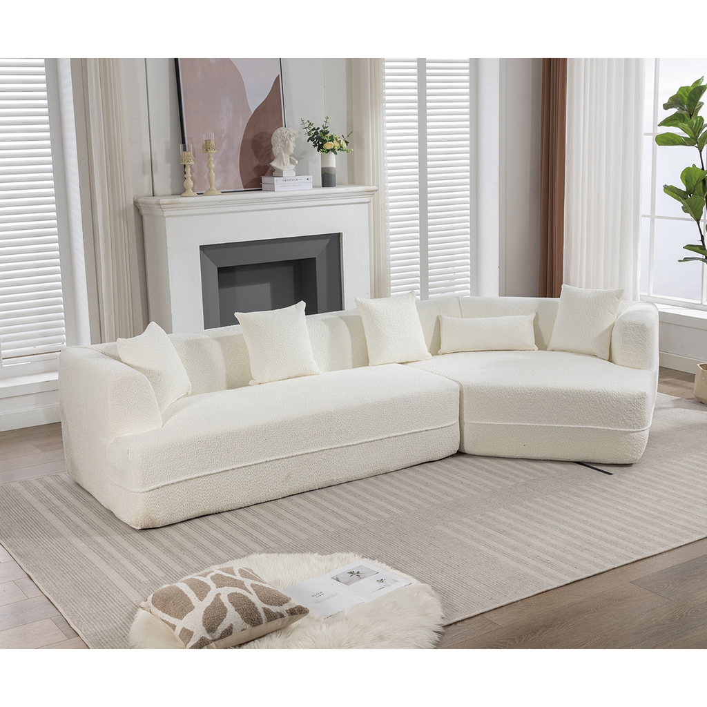 Modular Sofa , Modern Minimalist Style Sofa,  Upholstered ,  Free Combination, Round Fiber Fabric, Anti-Wrinkle Fabric,D