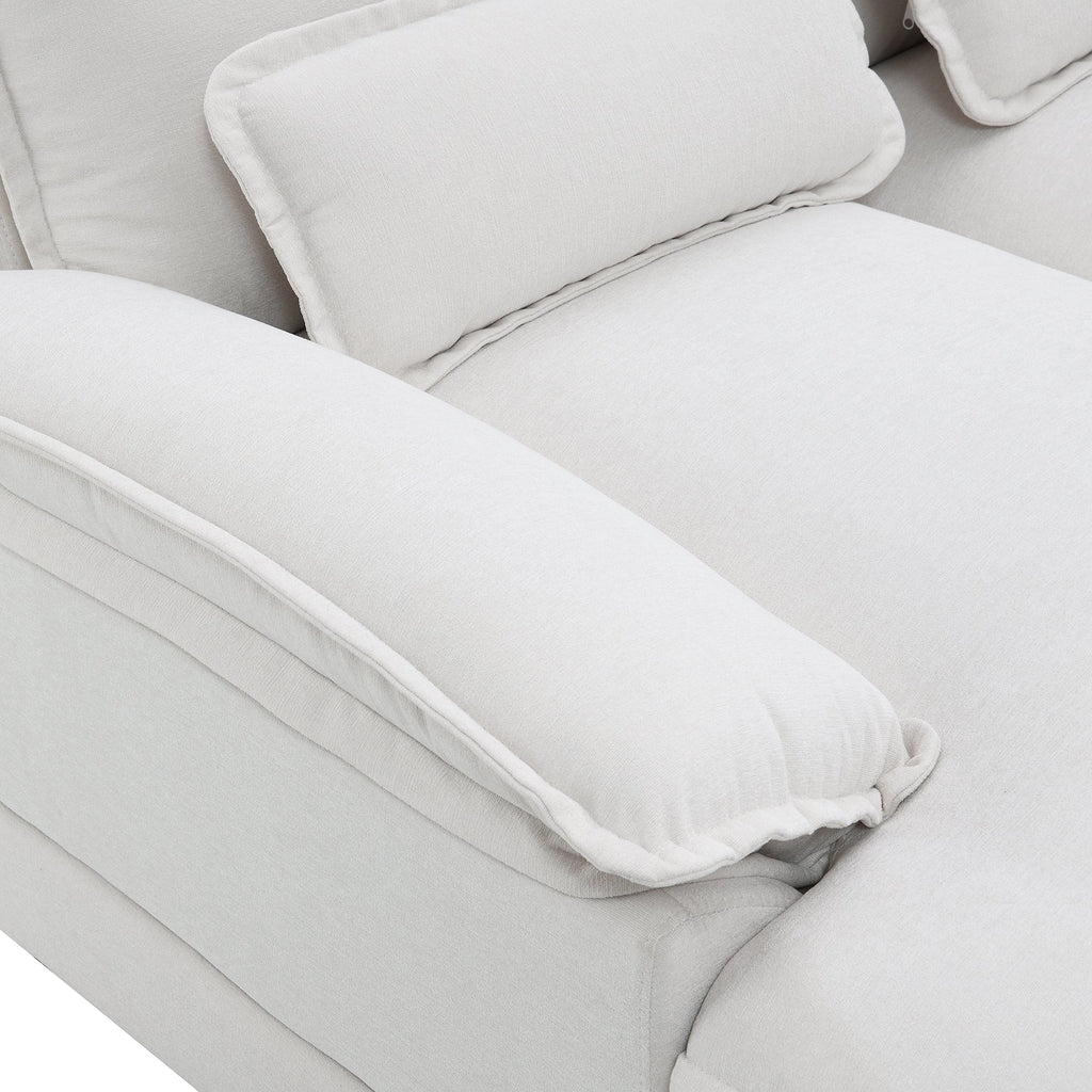 109.8*55.9" Modern U-Shaped Sectional Sofa With Waist Pillows,6-Seat Upholstered Symmetrical Sofa Furniture,Sleeper Sofa