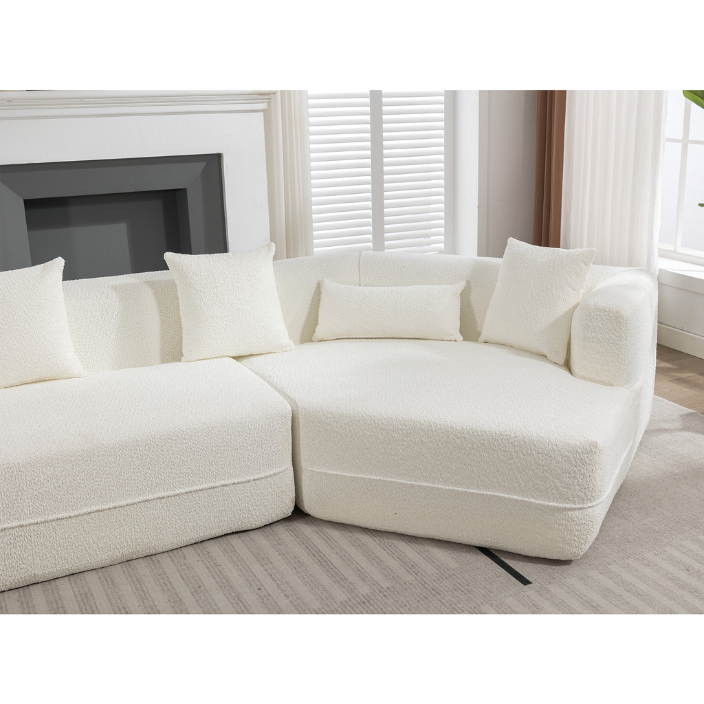 Modular Sofa , Modern Minimalist Style Sofa,  Upholstered ,  Free Combination, Round Fiber Fabric, Anti-Wrinkle Fabric,D