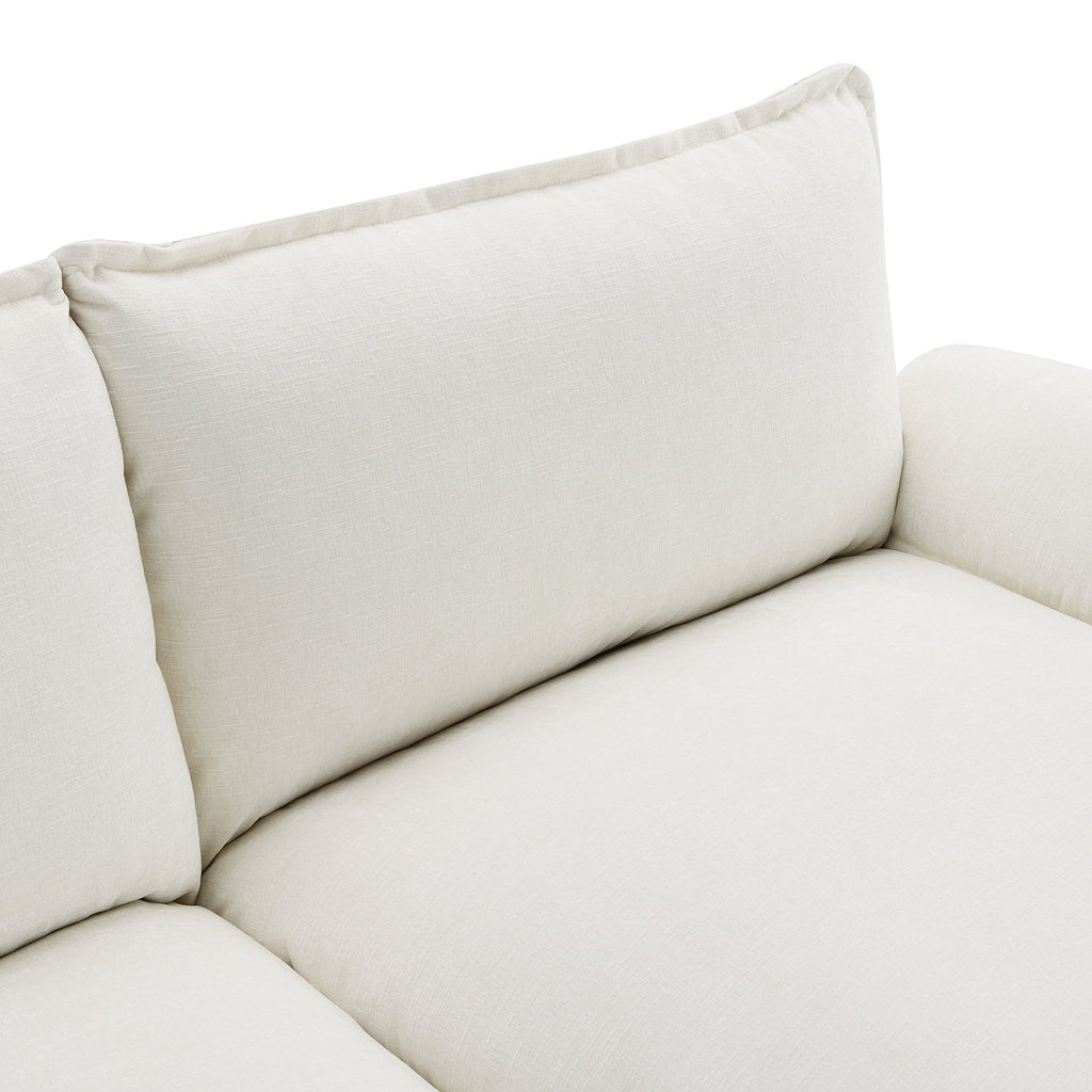 118*55" Modern L-Shaped Chenille Cloud Sofa With Double Seat Cushions,5-Seat Upholstered Indoor Furniture,Sleeper Sofa C